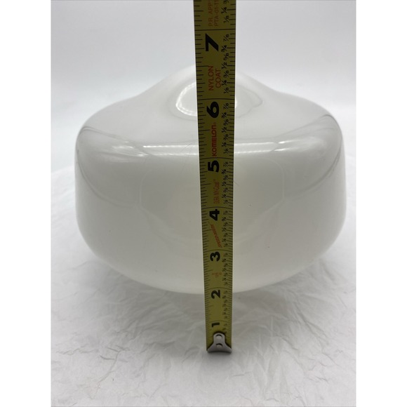 Vtg White Milk Glass Shade 6.5"Globe Ceiling Light 3.75" Fitter Base Teardrop - Picture 4 of 8